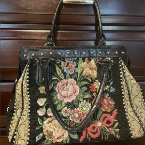 Mellow World flower shop hand beaded bag